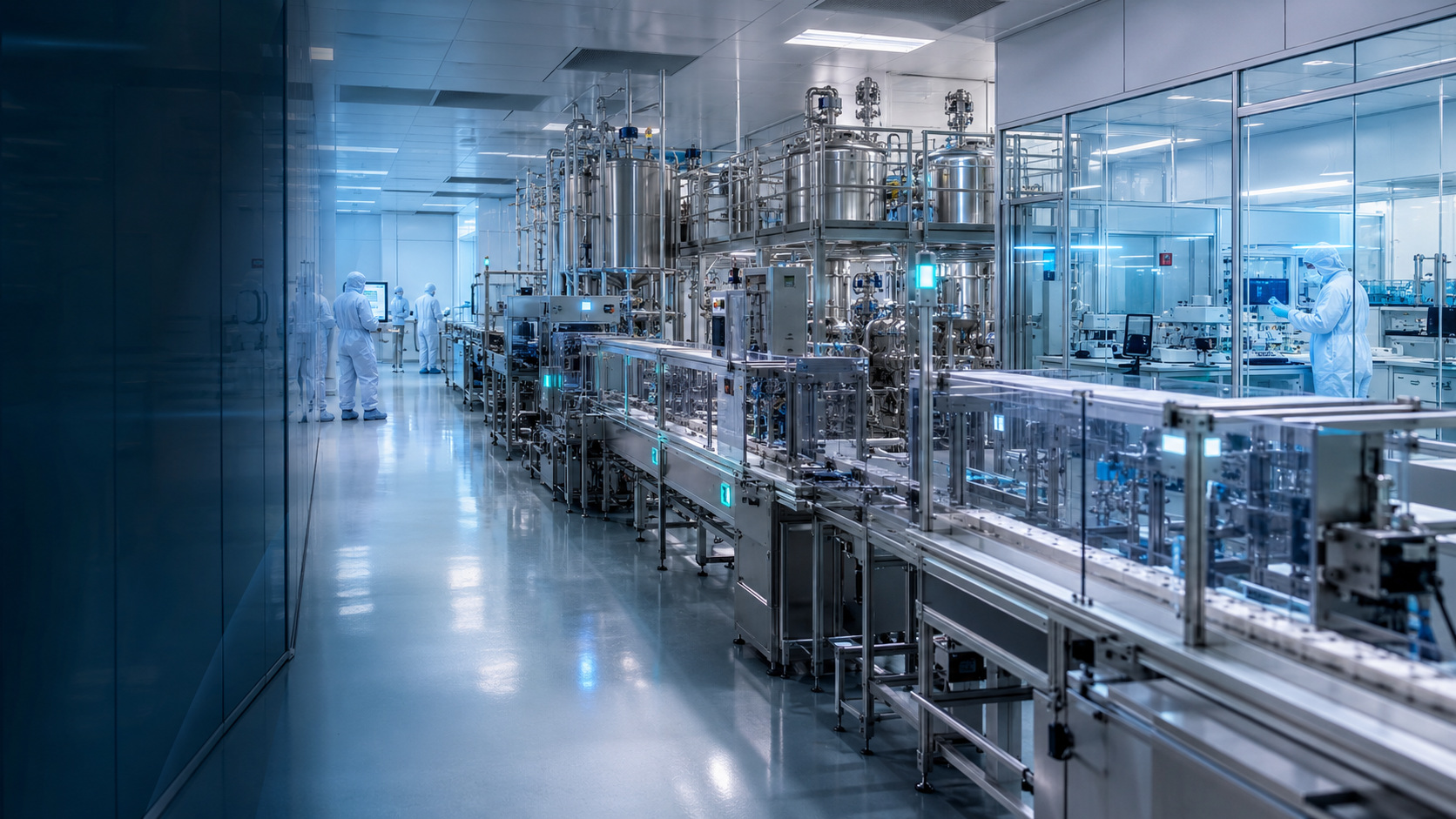 Local medical manufacturing capacity and cleanroom production environment