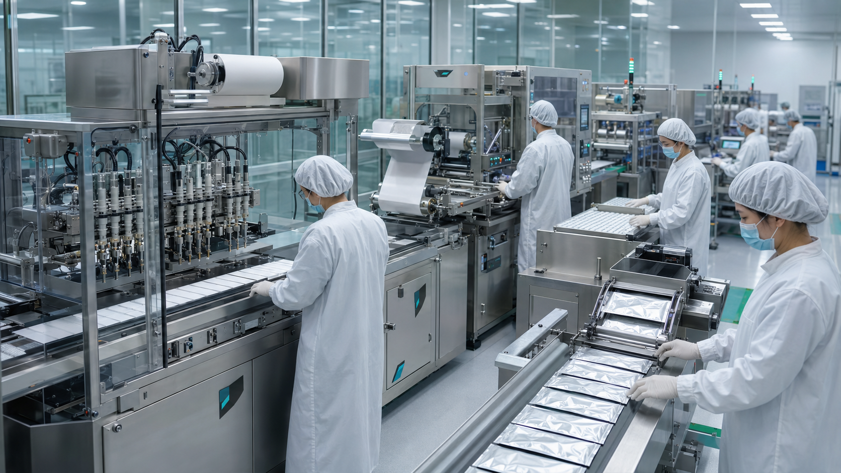 Lateral flow dispensing cutting cassette assembly and packaging line